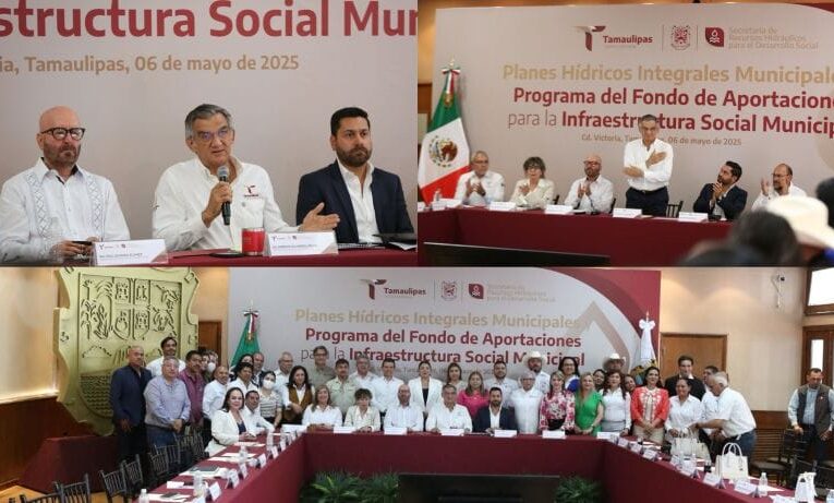 Impulsa Américo Villarreal proyectos municipales de infraestructura hídrica