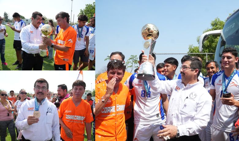 Recibe rector a los Correcaminos campeones de la Liga Premier