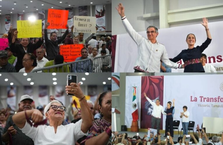 Reitera presidenta todo su apoyo para consolidar la transformación en Tamaulipas