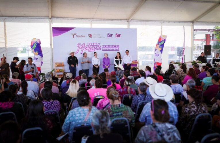 DIF Tamaulipas lleva el Mercado de Alimentos “Come Bien, Vive Bien” a las familias de Jiménez
