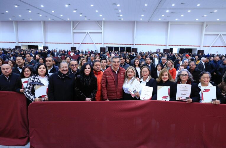 Aumento salarial y pensiones seguras garantiza Américo a las y los trabajadores del Estado