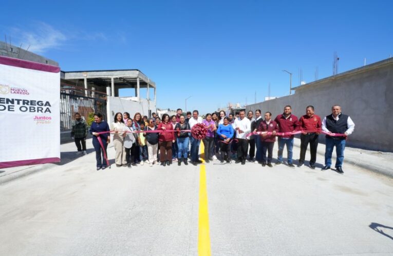 AVANZA TRANSFORMACIÓN URBANA AL PONIENTE DE NUEVO LAREDO; ENTREGA ALCALDESA CARMEN LILIA CANTUROSAS OBRAS DE REPAVIMENTACIÓN