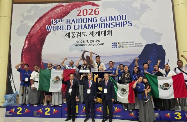 Ocho tamaulipecos hacen historia con México en Corea del Sur; conquistan el primer título mundial de Haidong Gumdo