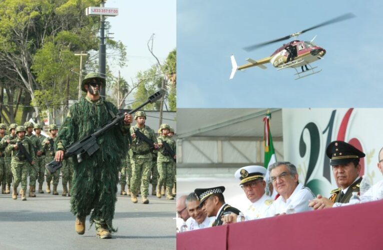 Américo preside desfile cívico-militar por el 216 aniversario de la Independencia de México